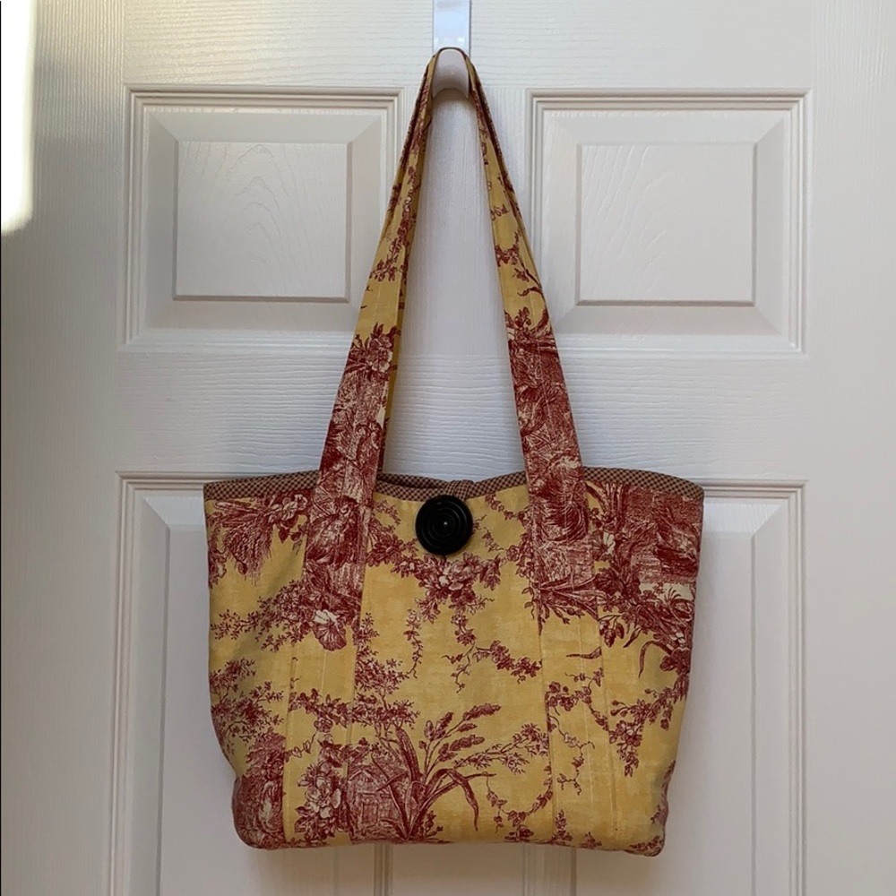 Handmade Toile Tote - Picture 2 of 8
